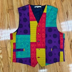 Vintage Perry Ellis Multicolor Vest